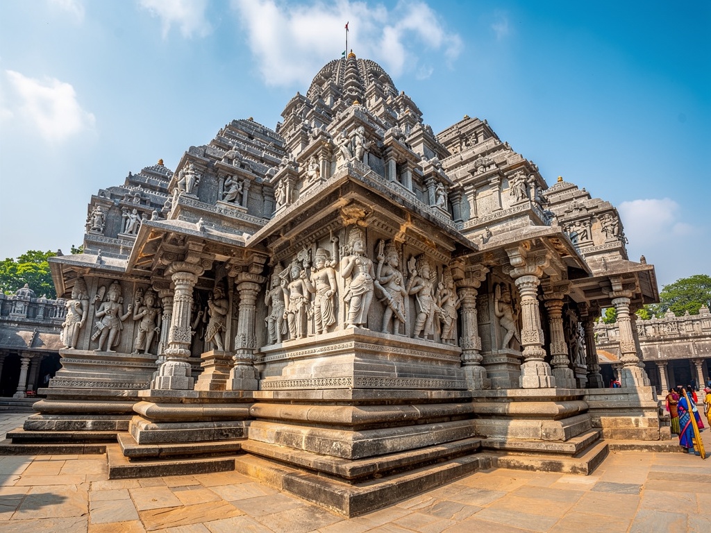 Chennakeshava Temple at Belur, Karnataka with intricate Hoysala architecture