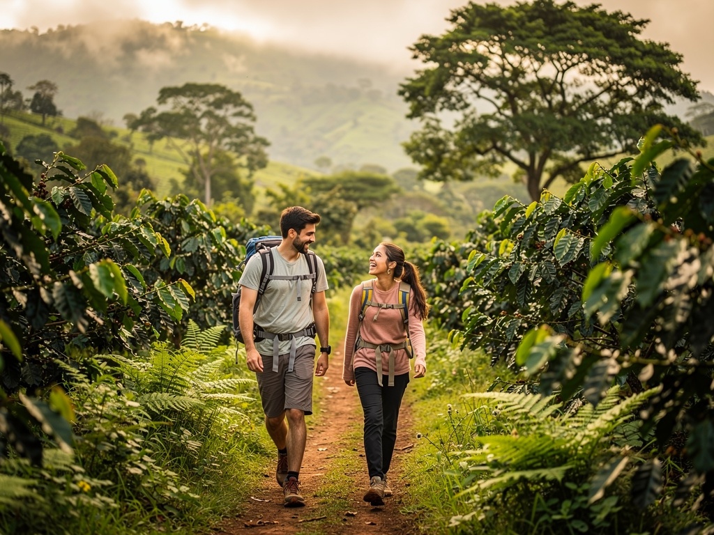 Trekking trails through the forest