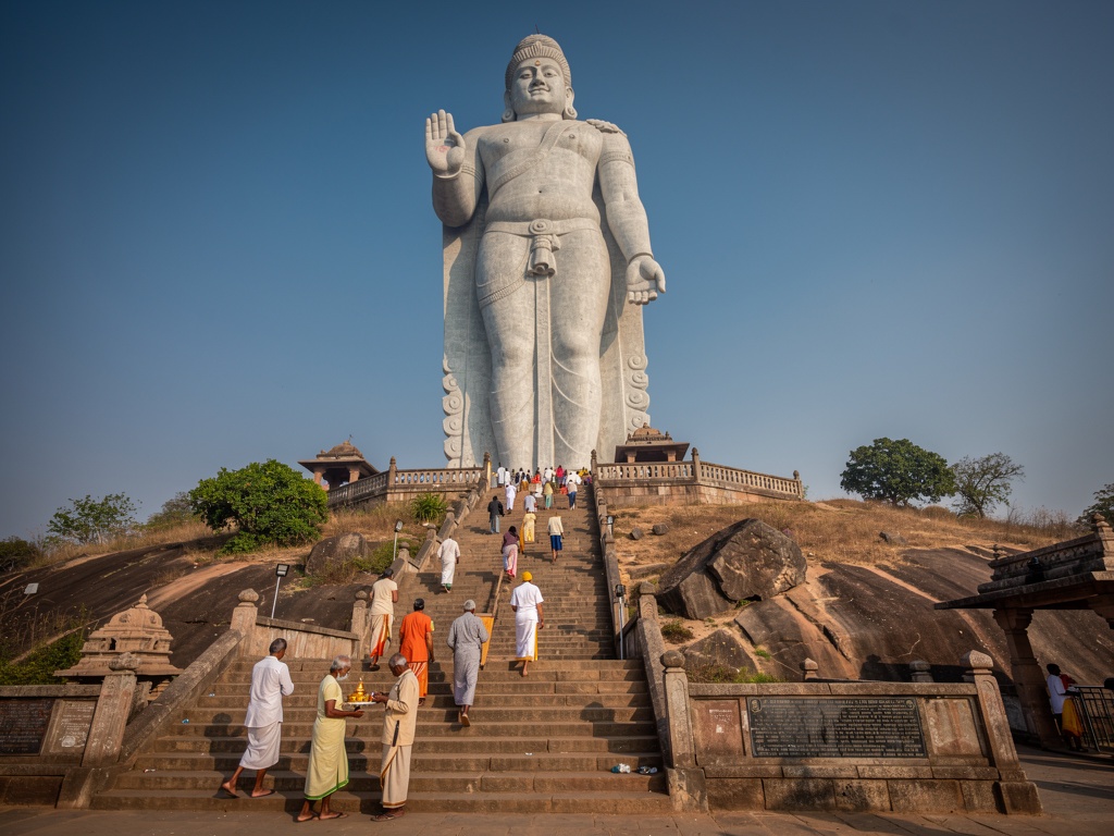 Gommateshwara Bahubali statue at Shravanabelagola, Karnataka